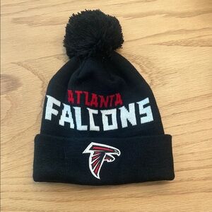 Atlanta Falcons Pom Pom Beanie | Black Red | Like New